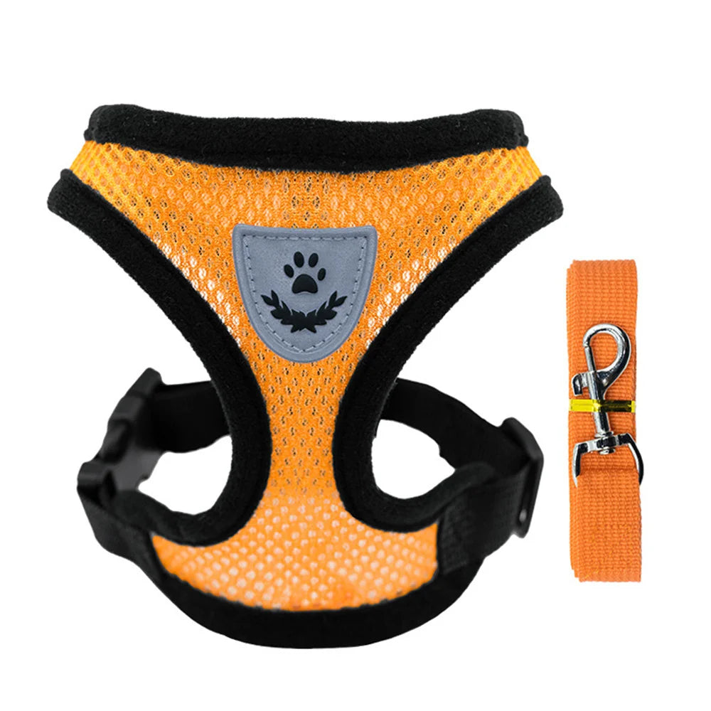Cat Dog Harness With Lead Leash Kitten Puppy Outdoor Walking Collar Harness Adjustable Vest For Small Medium Pet Accessories