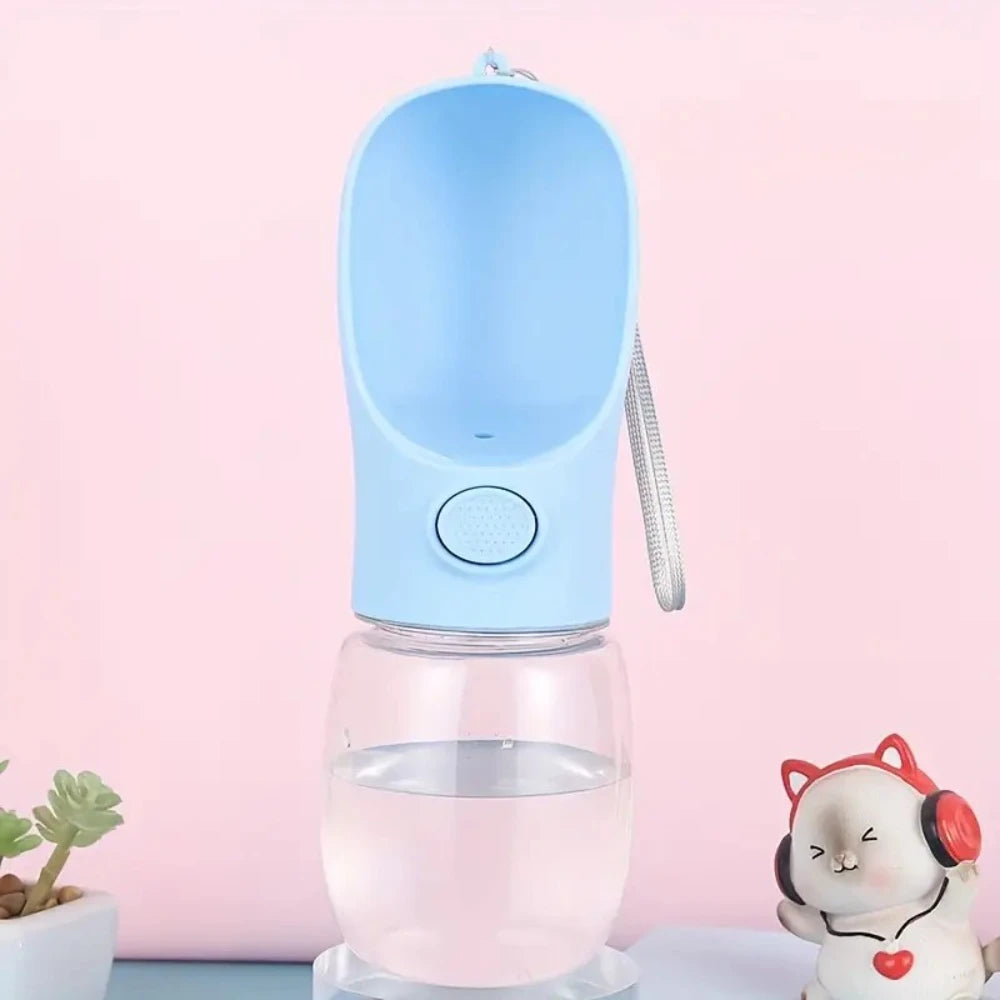 1pc Leak Proof Portable Dog Water Bottle with Dispenser, Outdoor Travel Hiking Essential for Dogs, Durable Plastic Dog Water Kit
