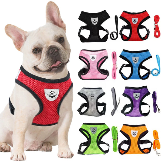 Cat Dog Harness With Lead Leash Kitten Puppy Outdoor Walking Collar Harness Adjustable Vest For Small Medium Pet Accessories